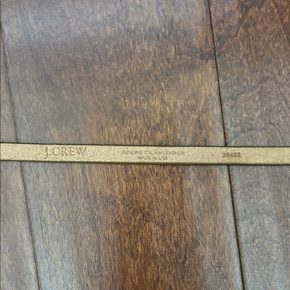 J. Crew Women’s Skinny Gold Bronze Leather Belt, Size Large - Picture 13 of 16
